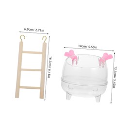 COLLBATH Hamster Sand Bath Box for Animals Dual-Purpose Bathroom Play Area Easy to Clean Design Natural Construction for Dwarf Hamsters Chinchillas and Gerbils