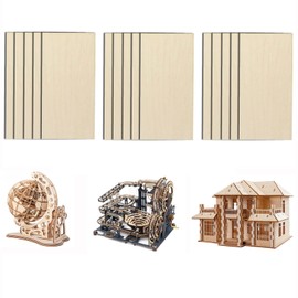 DIY Wood Planks, Ultra Thin, 0.06 inch (1.5 mm), 15 Pieces, Model Engraving, Paintings, Crafts, Decoration, Freely Cut, Combination, Convenient, Present, Stylish, Beginners, Home Economics,