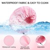 Shower Cap Reusable Shower Caps for Women, Double Layer Waterproof