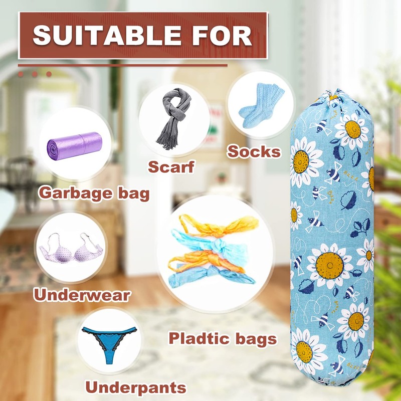 Plastic Bag Holder, Wall Mount Plastic Bag Organizer, Washable Large