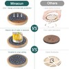 Wood Coasters for Drinks Set of 8, Minacun Absorbent Coaster,