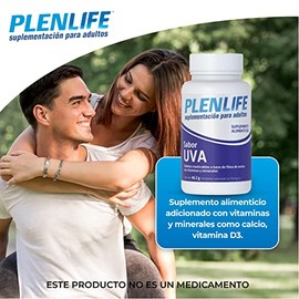 PLENLIFE Multivitaminas tabletas masticables + complejo B sabor uva, 60 u.
