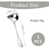 Pack of 2 Soup Ladles, Stainless Steel, Sauce Spoons, Dishwasher