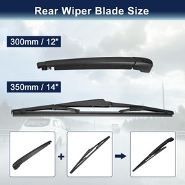 X AUTOHAUX Rear Windshield Wiper Blade Arm Set for Mazda CX-5 2010-2015 for Mazda CX-7 2006-2012 for Mazda CX-9 2007-2023