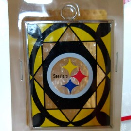 Boelter Brands Pittsburgh Steelers Stain Glass Suncatcher Ornament 3 X 2.5 Inches New
