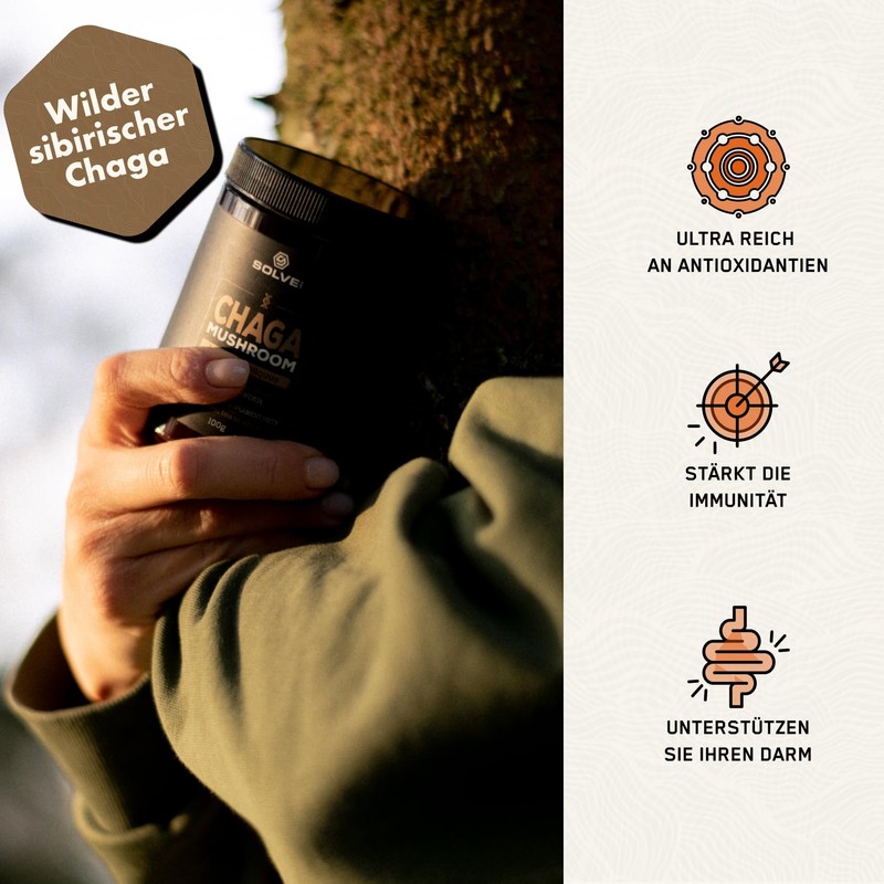 SOLVE Labs ● Premium Siberian Chaga Mushroom Capsules ● 10%
