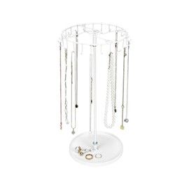 ZHYUAN Gold Schmuck Organizer, Schmuckbaum Hängend, mit Haken, zum Aufhängen, Schmuck Organizer, Schmuckaufbewahrung für Halsketten, Drehbarer Verkaufsständer, passend für Halsketten und Armbänder