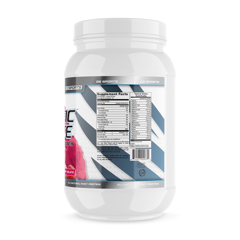 G6 Sports Nutrition Prolific Isolate All Natural Whey Protein Isolate