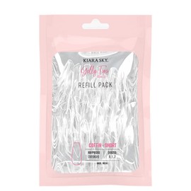 Kiara Sky Gelly Tips Refill Packs - Soak Off Soft Gels - Coffin Shape (Short Length) (Sizes 0, 1, 2)