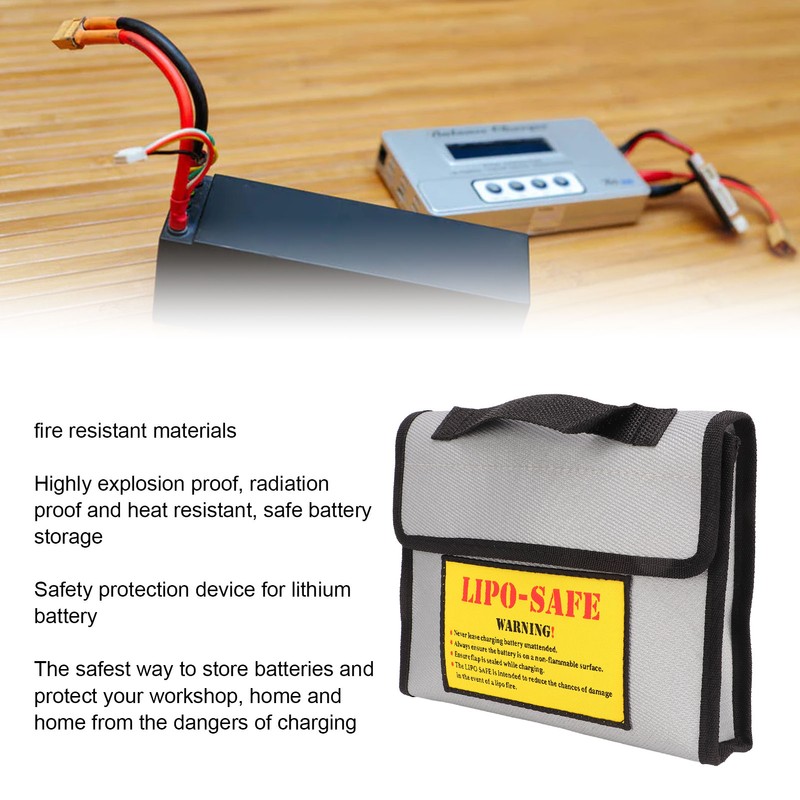 Fireproof Explosion Proof Lipo Battery Safe Bag Environmentally Friendly Lipo