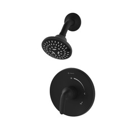 Symmons Elm Single Handle Wall Mount Shower Trim Kit in Matte Black (Valve Not Included)