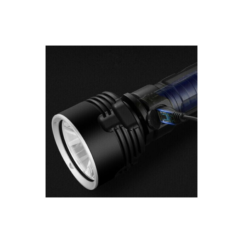 Unbranded 1200000LM LED Flashlight Tactical Light Super Bright Torch USB