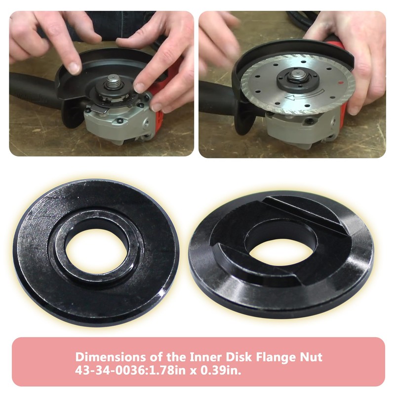 43-34-0036 Replacement Milwauke Inner Disk Flange Fits For Milwauke Angle