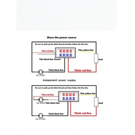 TECNOIOT DC Voltmeter Ammeter Blue 100V 10A + LED Red Digital Voltmeter Double Amplifier Caliber