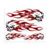 4R Quattroerre.it 32106 Sticker Skull Flames 20 x 24 cm