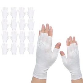8Pcs Fingerless Gloves, Moisturising Gloves for Dry Hands Hand Gloves Moisturising 19 * 10cm Smooth Thin Cotton Gloves, Perfect for Relieving Eczema and Daily Comfort