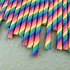 YAOSHENG Pack of 100 Rainbow Straws Paper, Biodegradable, Colourful Paper
