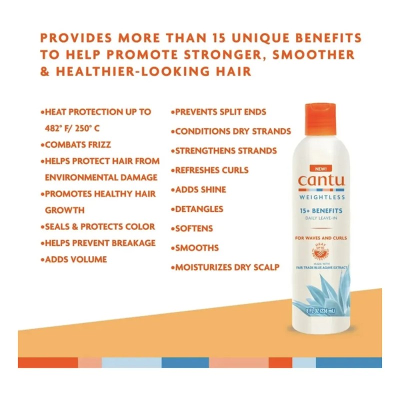 Cantu Crema Diaria Tratamiento Protector Para Cabello 8 Floz