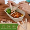 FOOGO Green 450pcs Disposable Wooden Forks 16cm Biodegradable Compostable Eco