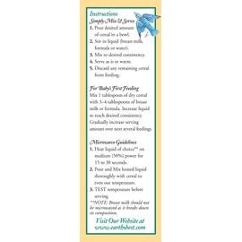 Earth's Best Organic Whole Grain Oatmeal Cereal, 8 Ounce