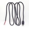 ELNONE 1M/3.3FT Micro USB Pigtail Male,22AWG 5V 3A Micro USB