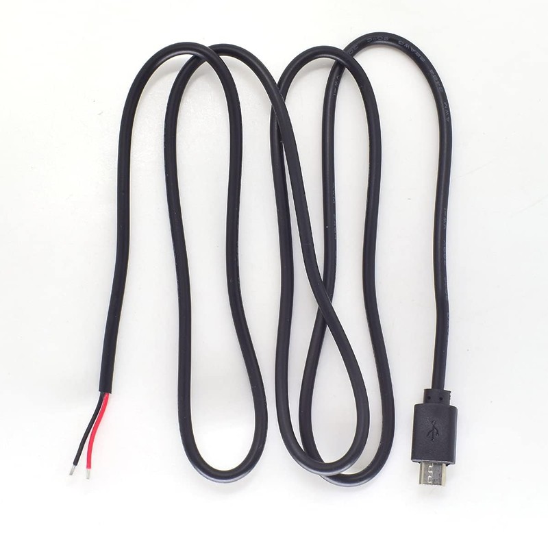 ELNONE 1M/3.3FT Micro USB Pigtail Male,22AWG 5V 3A Micro USB