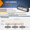 Nilight 8PCS Led Strobe Lights 12LED Blue White Emergency Light