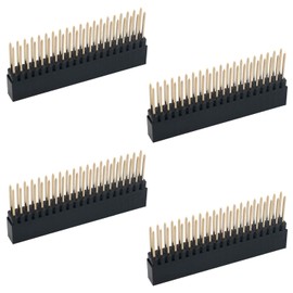 2 x 20 Stacking Header MTQY 4PCS 40 Pin(2 x 20) 0.1 Inch Pitch Stackable Female Shield Headers for Arduino Raspberry Pi Extra Tall Header