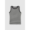 JAJU [JAJU] Women's Cotton Rib Sleeveless T-shirt_Jet Black
