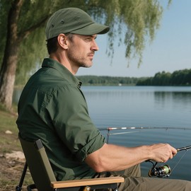 Croogo Short Brim 5 Panel Hat Quick Drying Baseball Cap for Men Women Lightweight Breathable Sports Hat Solid Color Dad Hat,Green-BSSD2547