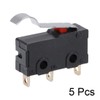 sourcing map 5pcs 3 Pin Mini Micro Limit Switch Long