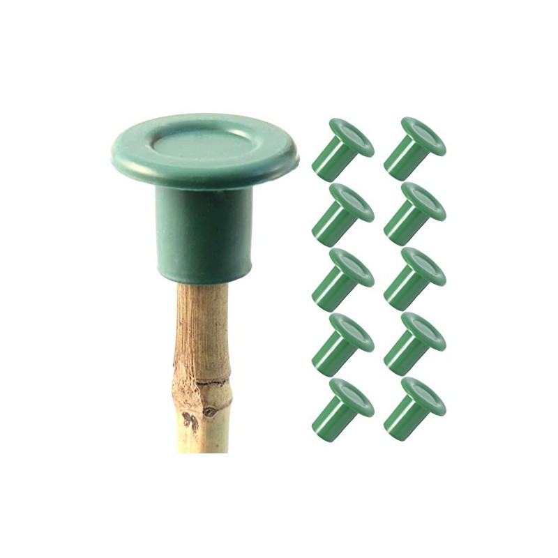 White Hinge 10x Thick Rubber Round Garden Cane Safety Toppers