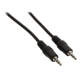 Valueline 1m 3.5mm Male to 3.5mm Male Jack Stereo Audio Cable - Black
