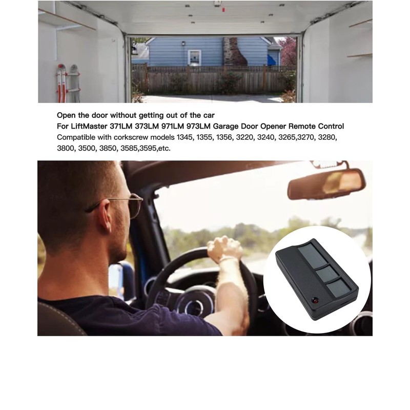 2X Garage Door Opener Remote Replacement Fit for LiftMaster 373W,