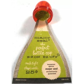 Major Seal Corp Perfect Bottle Cap 1955 Vintage Orange Stocking Stuffer USA Made