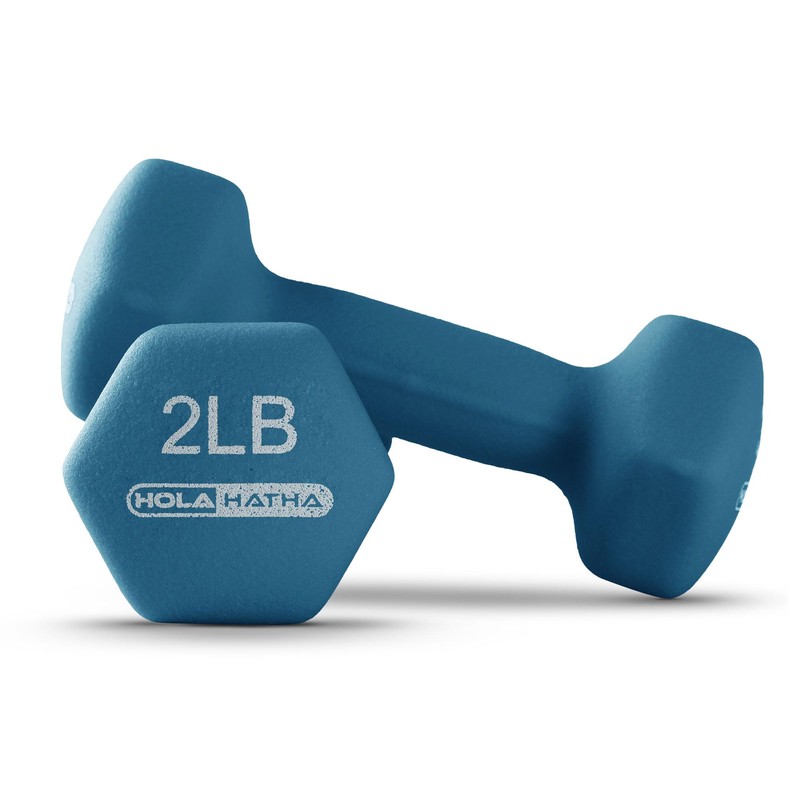 HolaHatha 1, 2, and 3 Pound Neoprene Dumbbell Weight Set
