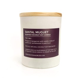 Banter & Bliss Santal Muguet Premium Candle, 7 oz | Hand Poured in the USA | 40-50 Hour Burn, Highly Scented, All Natural Coconut Soy Wax Blend