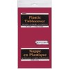 Burgundy Plastic Tablecloth, 108" x 54"
