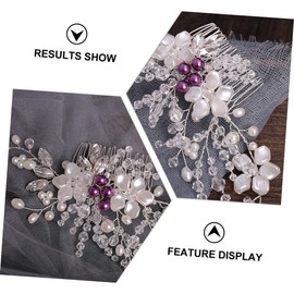 Vaguelly 1pc Elegant Bridal Hair Comb Flower Hair Accessories for Wedding Unique Design for Bride and Bridesmaids Adds Charm and Beauty Quality Materials with Bright Luster