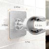 Adjustable Shower Head Holder Adhesive & Drill 2-in-1 with 360°
