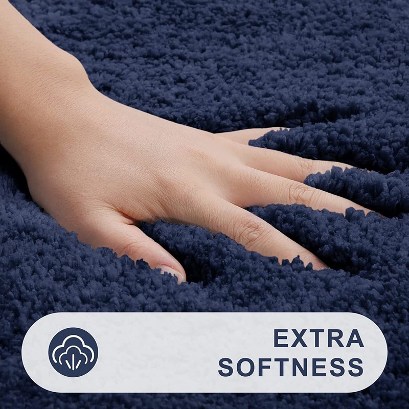 smiry U-Shape Toilet Mat, Extra Soft Pedestal Mat for Toilet,