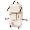 PU Leather Car Seat Back Organizer with Foldable Tray, Multi-Pocket