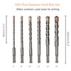 Meccion SDS Plus Hammer Drill Bits Professional Tungsten Cross Tip