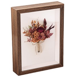 Picture Frames 8X6 Photo Frame - 3D Shadow Boxes for Flowers Deep Display Box for Medals for Tabletop and Wall (Walnut431,Depth 5cm)