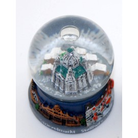 Minium Collection Souvenir Snow Globe Christmas Market Striezelmarkt Dresden | Travel Souvenir Germany Gift | W: 65 mm H: 85 mm | Shake Ball Air Bubble | 30020x