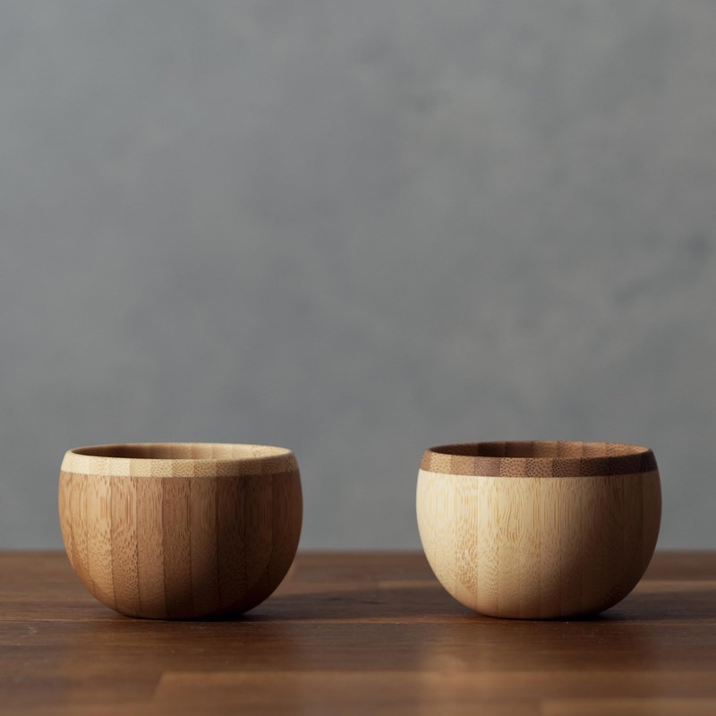 RIVERET MARI Drinking Cup 60ml Pair Set, Bamboo, Dishwasher Safe,