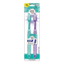 GuruNanda Dew Drop Cepillos de dientes - Cerdas medianas para limpieza profunda - Suave con dientes y encías - Ideal para niños y adultos - Paquete de 2