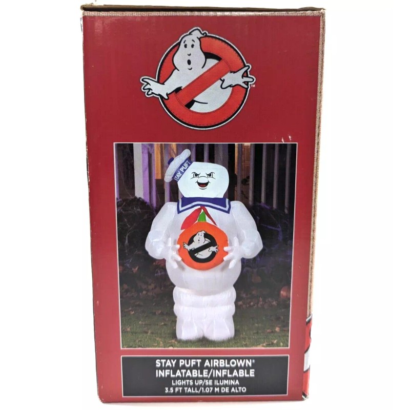 Gemmy Airblown Inflatable Ghostbusters Stay Puft, 3.5 ft Tall, White