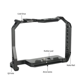 NICEYRIG Camera Cage for Sony Alpha 1(A1) / A 9 II / A 9 I / A7S III / A7M III / A7R III / A7R IV with NATO Rail Cold Shoe - 437
