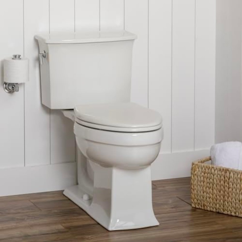 Bemis Alesio Slow Close Toilet Seat, Sleek Chrome Hinges and
